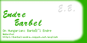 endre barbel business card